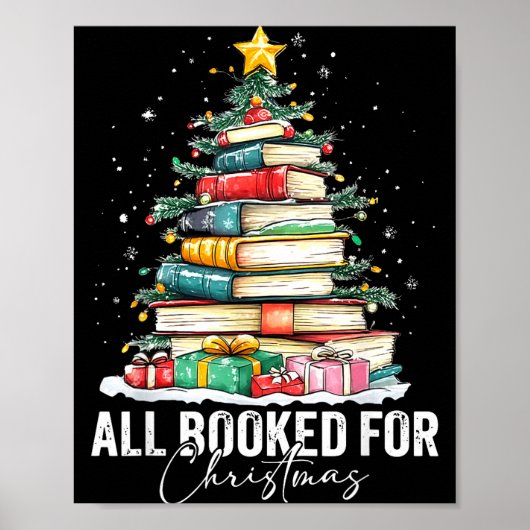 All Booked For Christmas Coquette Books Teacher Xm Poster (Voorkant)
