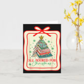 All Booked For Christmas Coquette Bow Tree Lights Kaart (Gele Bloem)