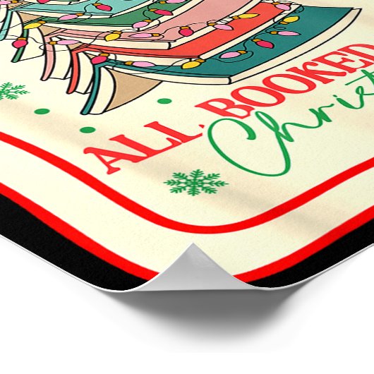 All Booked For Christmas Coquette Bow Tree Lights Poster (Hoek)