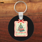 All Booked For Christmas Coquette Bow Tree Lights Sleutelhanger (Voorkant)