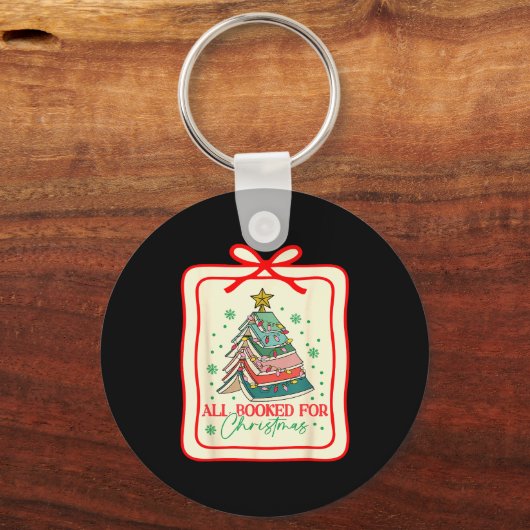 All Booked For Christmas Coquette Bow Tree Lights Sleutelhanger (Voorkant)