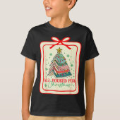 All Booked For Christmas Coquette Bow Tree Lights  T-shirt (Voorkant)