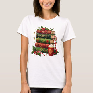 All Booked for Christmas | Cozy Holiday Book Lover T-shirt
