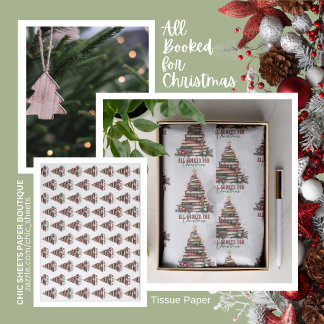 All Booked for Christmas Design Tissue Paper Tissuepapier