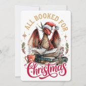 All Booked for Christmas Dragon Feestdagenkaart (Voorkant)