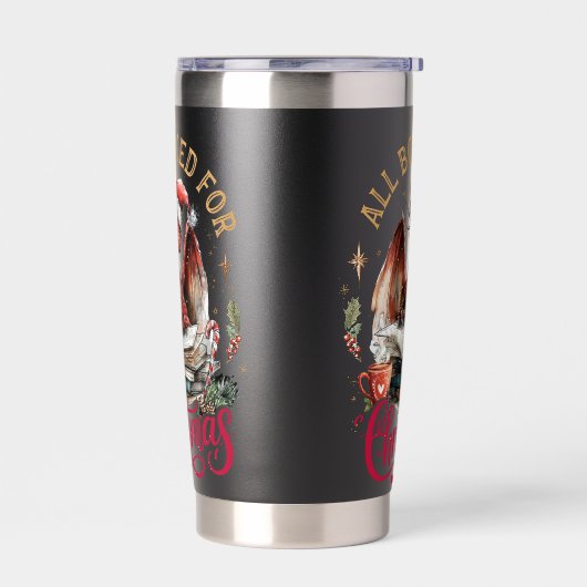 All Booked for Christmas Dragon Geïsoleerde Drinkbeker (Links)