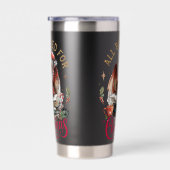 All Booked for Christmas Dragon Geïsoleerde Drinkbeker (Rechts)