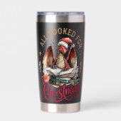 All Booked for Christmas Dragon Geïsoleerde Drinkbeker (Achterkant)