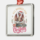 All Booked for Christmas Dragon Metalen Ornament (Links)
