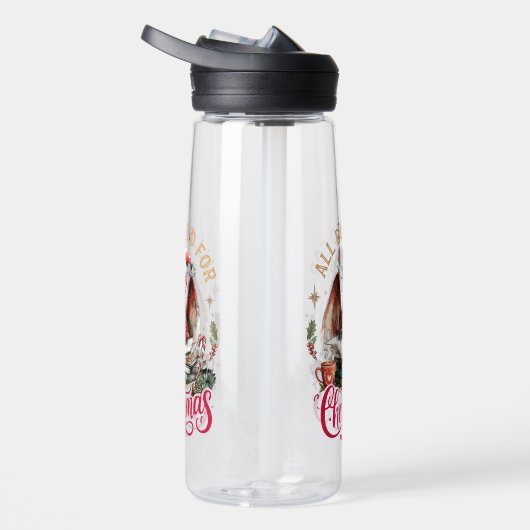 All Booked for Christmas Dragon  Waterfles (Rechts)