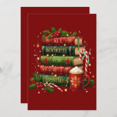 All booked for Christmas Feestdagenkaart (Voorkant / Achterkant)