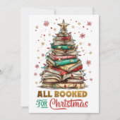 All Booked for Christmas  Feestdagenkaart (Voorkant)