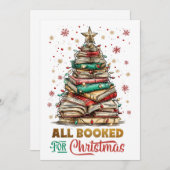 All Booked for Christmas  Feestdagenkaart (Voorkant / Achterkant)