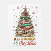 All Booked for Christmas  Fleece Deken (Voorkant)