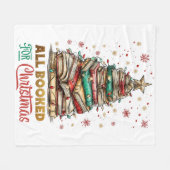 All Booked for Christmas  Fleece Deken (Voorkant (Horizontaal))