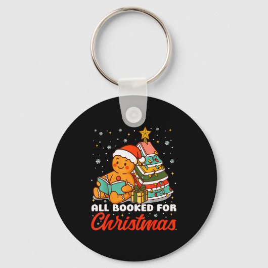 All Booked For Christmas Gingerbread Christmas Tre Sleutelhanger (Voorkant)