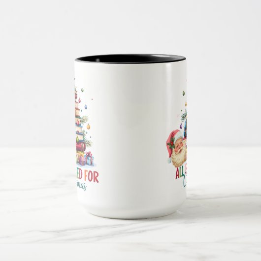All Booked for Christmas Mug | Book Lover Gift | Mok (Midden)