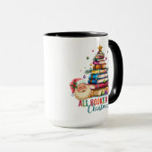 All Booked for Christmas Mug | Book Lover Gift | Mok (Voorkant rechts)