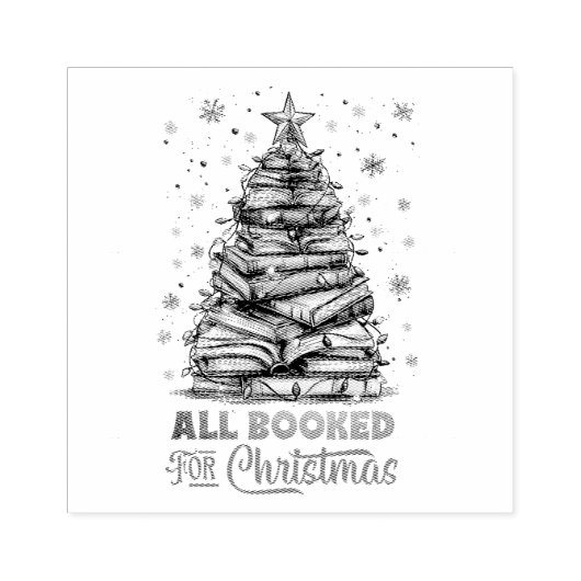All Booked for Christmas Rubberstempel (Afrduk)