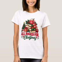 All Booked For Christmas T-shirt, Bibliothecaris L
