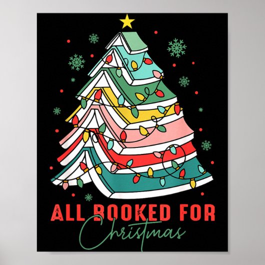 All Booked For Christmas Teacher Librarian Book Lo Poster (Voorkant)