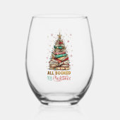 All Booked for Christmas  Wijnglas Zonder Voet (Voorkant)