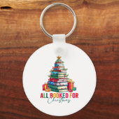 All Booked For Christmas Xmas Tree Teacher Holiday Sleutelhanger (Voorkant)