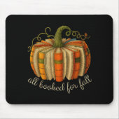 All Booked For Fall Book Pumpkin Reading Halloween Muismat (Voorkant)