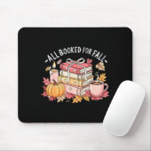 All Booked For Fall Books Coffee Fall Leaves Pumpk Muismat (Met muis)
