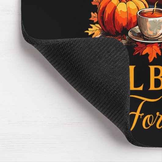 All Booked For Fall Books Coffee Fall Leaves Pumpk Muismat (Hoek)