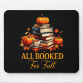 All Booked For Fall Books Coffee Fall Leaves Pumpk Muismat (Voorkant)