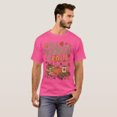 All Booked for Fall Books Coffee Fall Leaves Pumpk T-shirt (Voorkant volledig)