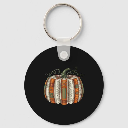 All Booked For Fall Pumpkin Autumn Librarians Teac Sleutelhanger (Voorkant)