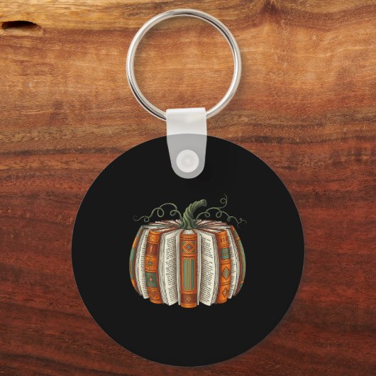 All Booked For Fall Pumpkin Autumn Librarians Teac Sleutelhanger (Voorkant)