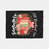 All Booked For Valentine Book Lovers Teacher Girl  Fleece Deken (Voorkant (Horizontaal))
