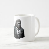 All Business Bigfoot - Grappig Stijlvol Sasquatch Koffiemok (Voorkant rechts)