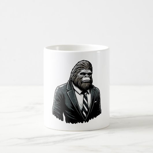 All Business Bigfoot - Grappig Stijlvol Sasquatch Koffiemok (Center)