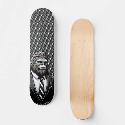 All Business Bigfoot - Grappig Stijlvol Sasquatch Persoonlijk Skateboard (Voorkant)