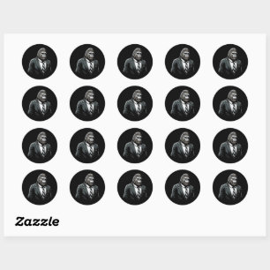 All Business Bigfoot - Grappig Stijlvol Sasquatch Ronde Sticker