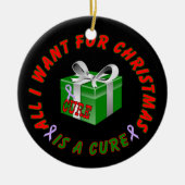 All Cancer Awareness Lint Kerstversiering Keramisch Ornament (Voorkant)