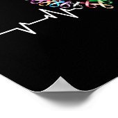 All Cancer Matters Bewustmakingsdag Heartbeat Ribb Poster (Hoek)