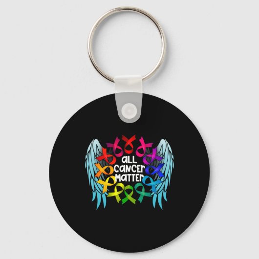 All Cancer Problem World Cancer Awareness Multicol Sleutelhanger (Voorkant)