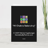 "All Chakra Balancing" Note Card Kaart (Achterkant)