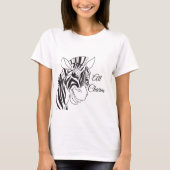 "All Charm" Cute Zebra Black/White Stripes Design T-shirt (Voorkant)
