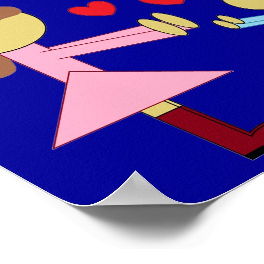 All Children Need Love: Dark Blue Poster (Hoek)