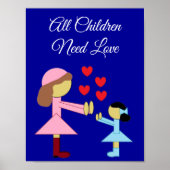 All Children Need Love: Dark Blue Poster (Voorkant)