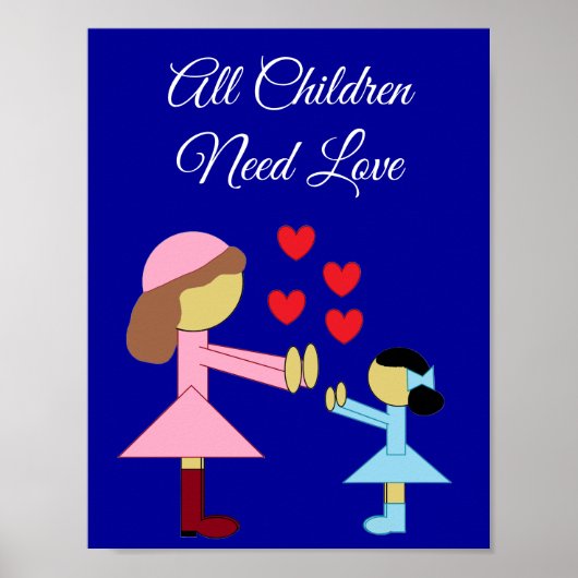 All Children Need Love: Dark Blue Poster (Voorkant)
