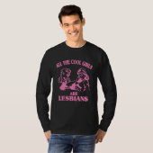 All cool girls are lesbians retro design t-shirt (Voorkant volledig)
