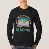 All Cool Kids Are Reading Funny Reader Bookworm Bo T-shirt (Voorkant)