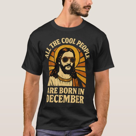All Cool People Are Born In December Birthday  T-shirt (Voorkant)